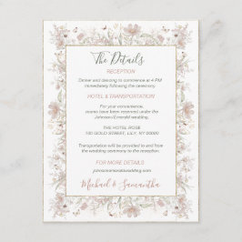  och Sage Wildblomma Vår bröllop Tilläggskort