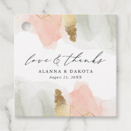  och sålda vattenfärgen Guld Geometric Bröllop Gåvor Etiketter