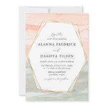  och sålda vattenfärgen Guld Geometric Bröllop