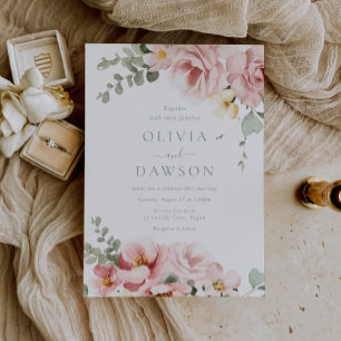 och säljande Grönt Divine Elegance Bröllop Inbjudningar