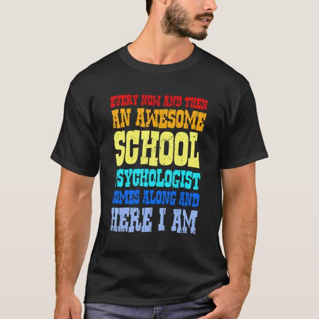 Och sedan en Fantastisk-skolpsykolog T Shirt (Framsida)