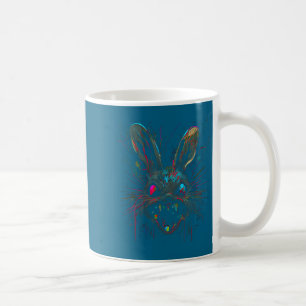 Och Shirt Psykisk Galen Måla Kanin Skräck Kaffemugg