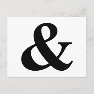 & och signera ikongengenväg för Ampersand-symbolsy Vykort