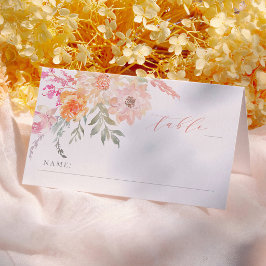 och skalat Blommigt, barnbilsskor Placeringskort