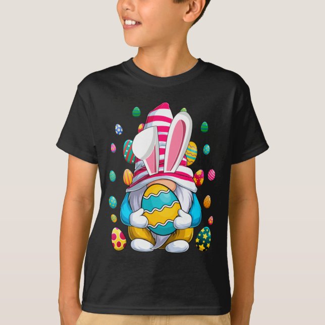 Och skjorta Påskhare Vår Gnome Påsk T Shirt (Framsida)