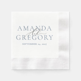 Och skriptEleganten Par Namn och datum Pappersservett