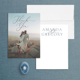 Och skriptfoto-Eleganten - tack för ditt kort