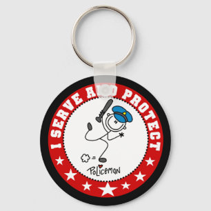  och skyddad polis nyckelring