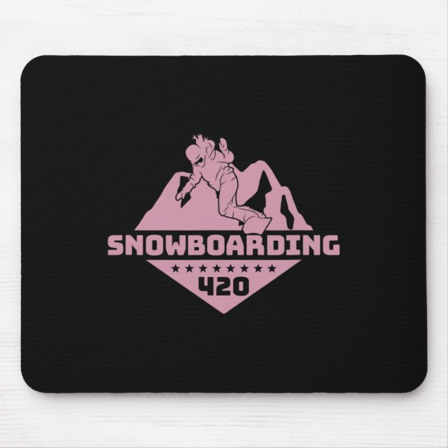 Och snöbänksbergen Snowboarder W Musmatta (Framsidan)