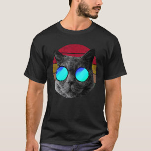 Och söt katt Kattansikte med solglasögon T Shirt