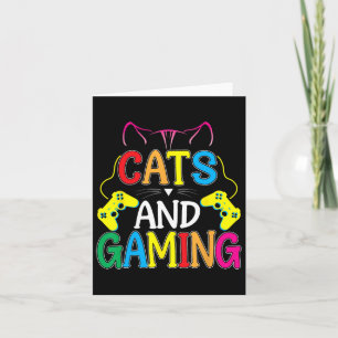 Och spel för kattälskande spelare Video Game Play Kort
