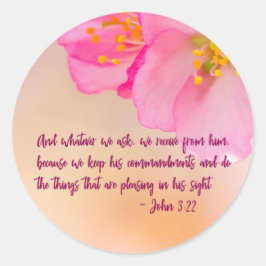 Och Spelar ingen roll frågar vi kristen Blommigt i Runt Klistermärke