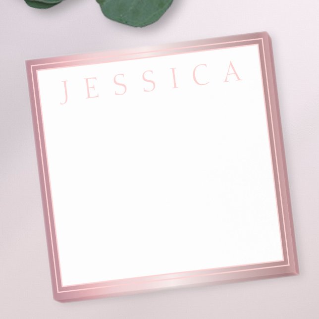  och subtila Ro Ombre | Ditt namn Post-it Block (Skapare uppladdad)