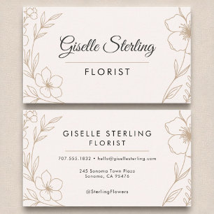 och svart Elegant med blommor från blommor till b Visitkort