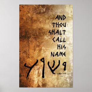 … och thoushaltappell hans kända "Yeshua Poster