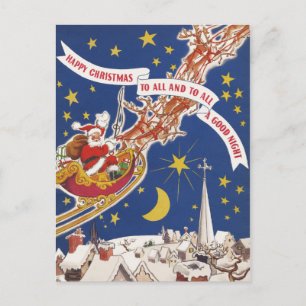 Och till alla Bra Natt - jultomtkort Helg Vykort