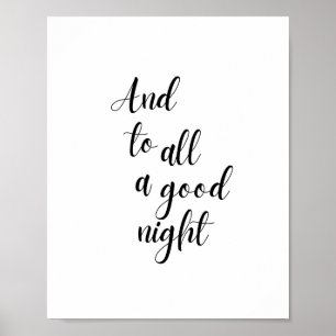 Och till alla Bra Natt Poster