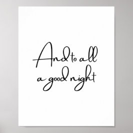 Och till alla bra natten Poster