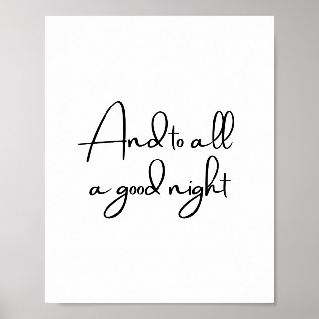 Och till alla bra natten Poster (Framsidan)