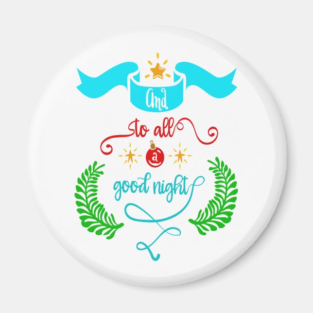 Och till alla Bra Nattjul, Typografi, ZSG Magnet (Framsidan)