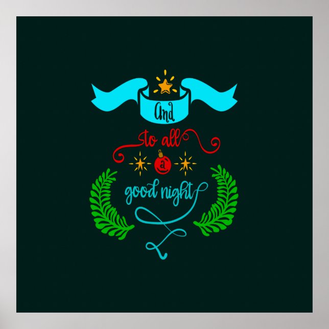 Och till alla Bra Nattjul, Typografi, ZSG Poster (Framsidan)