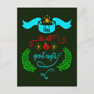 Och till alla Bra Nattjul, Typografi, ZSG Vykort