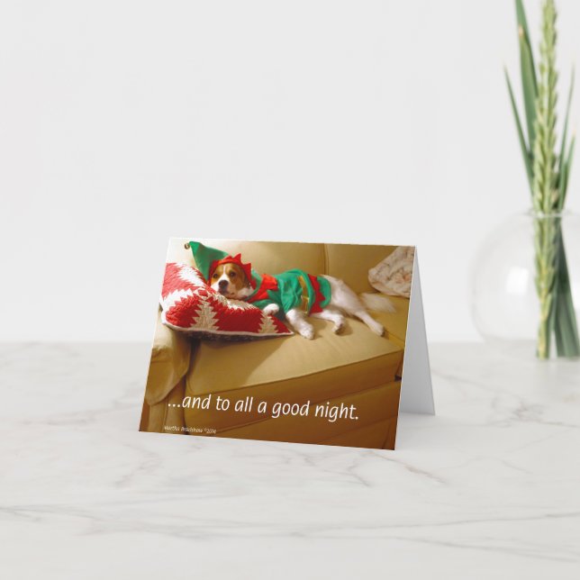 "….,och till allt en bra natt. ", helgkort (Framsida)