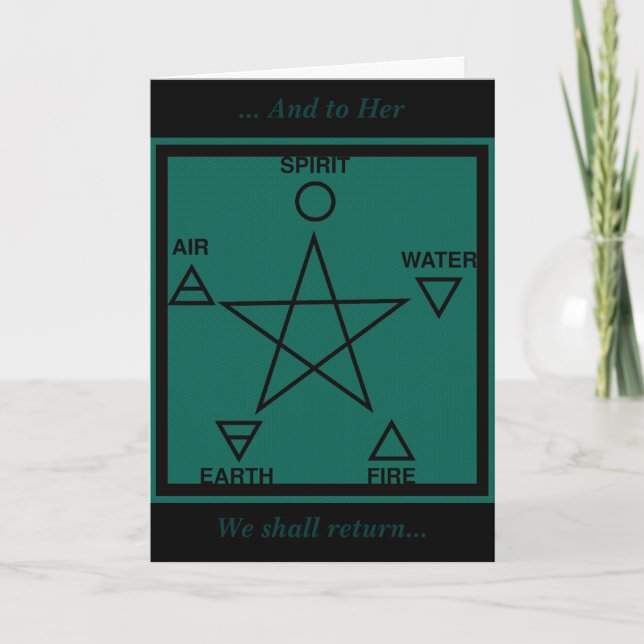 Och till henne går tillbaka vi…, Wiccan Kort (Framsida)