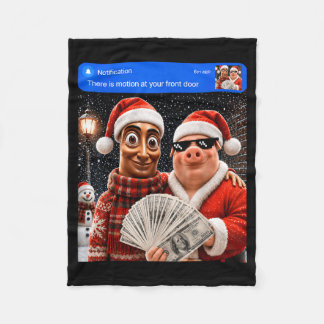 Och Tung Tung Sahur Fram dörr rörelse Chirstmas Fleecefilt