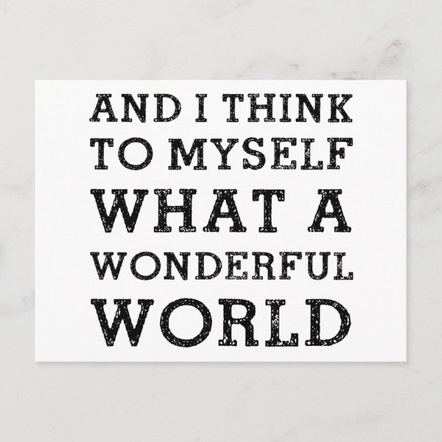 Och underbar värld vykort (Framsida)