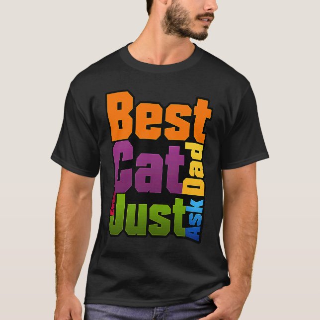 och Unik Bästa Kattpappa T Shirt (Framsida)