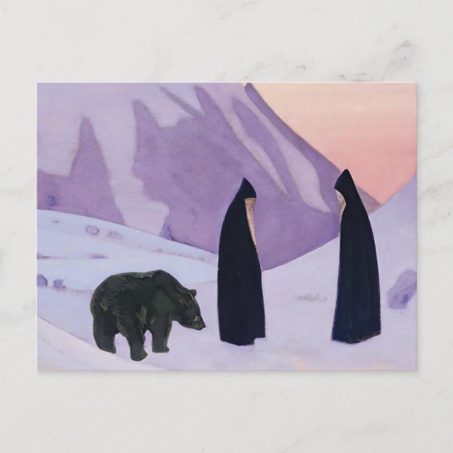 "Och vi fruktar inte" av Nicholas Roerich Vykort (Framsida)