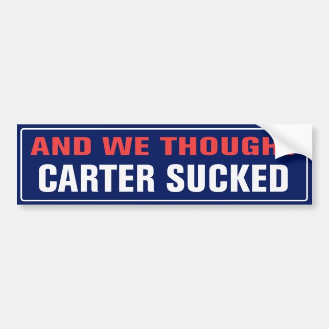Och vi tänkte sög Carter Bildekal (Framsidan)