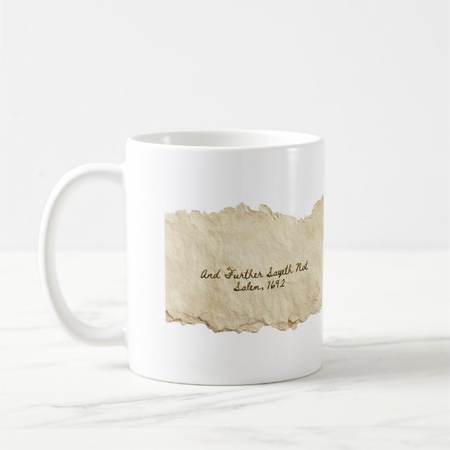 Och vidare säger inte Salem, 1692 Kaffemugg (Vänster)