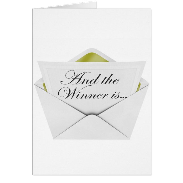 Och vinnaren är kuvertet hälsningskort (Framsidan)