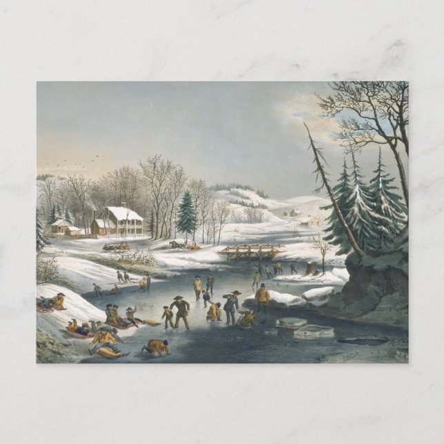 och vintermorgon vykort (Framsida)