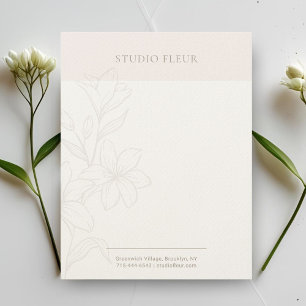  och vit   Chic Brevhuvud med minimal Blommigt