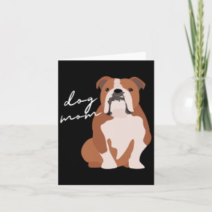 Och vit engelsk bulldogg hundmamma kvinna  kort