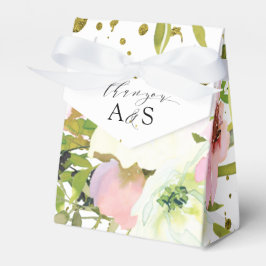  och vit ros med guld stänk presentaskar