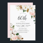 och vita Eleganter Blommor 60:e Födelsedagsfesten Inbjudningar<br><div class="desc">och vita Eleganter Blommor 60:e Födelsedagsfest inbjudan Se matchningssamling i Niche and Nest Store</div>