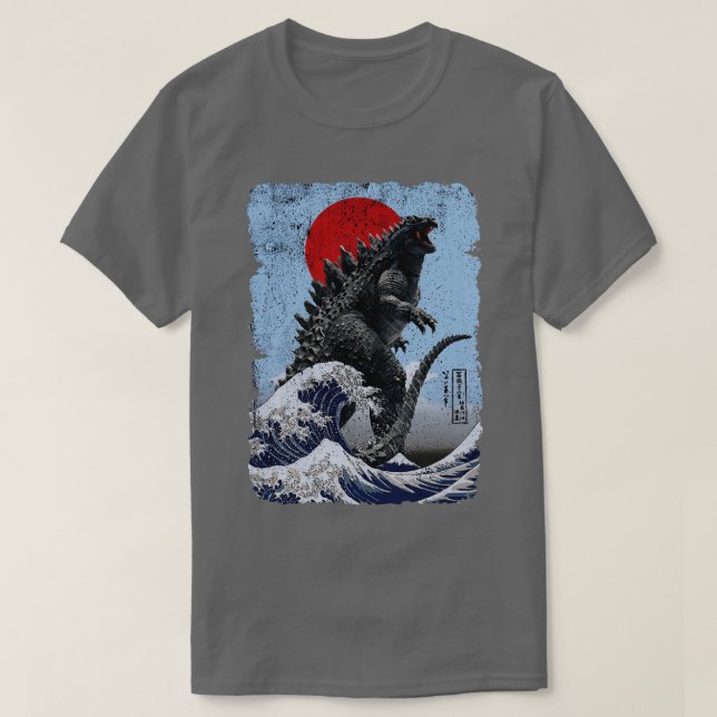 och Wave Blue Rough T Shirt (Design framsida)