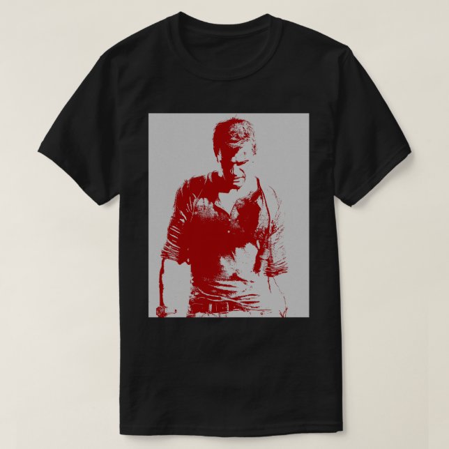 Ocharterad Nathan Drake T Shirt (Design framsida)