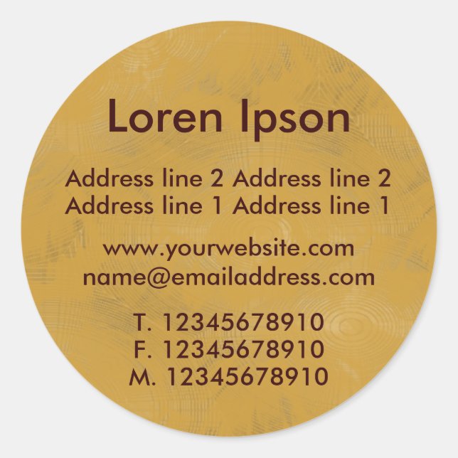 Oche Struktur Business / Profile Runt Klistermärke (Framsida)