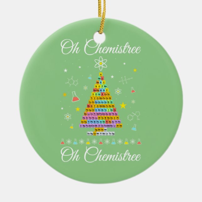 Ochemistree Colorful Periodic Bord Inslag Che Julgransprydnad Keramik (Framsidan)