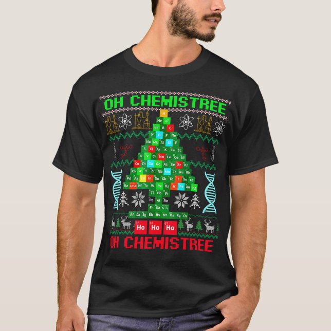 Ochemistree-julkemin Periodic Bord T Shirt (Framsida)
