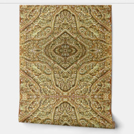 Ocher Organic abstrakt mönster vinyl tapet