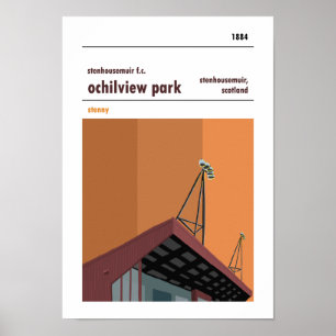 Ochilview Park, Stenhousemuir. Stadium Print. Poster
