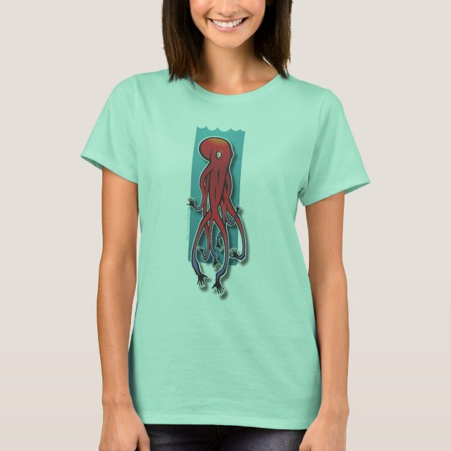 Ocho Manos White/Rosa Dam Ringer Tee (Framsida)