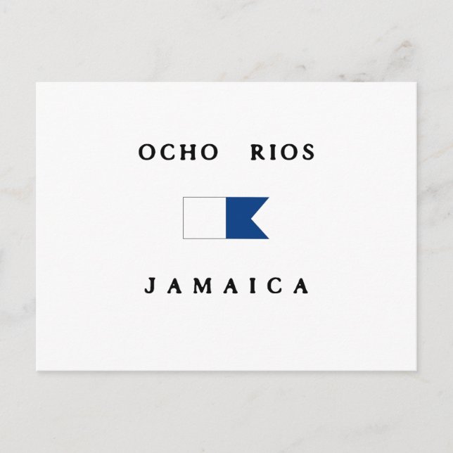 Ocho Rios Jamaica Alpha Dive Flagga Vykort (Framsida)