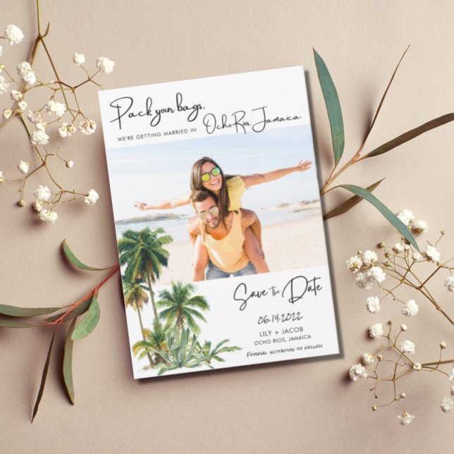 Ocho Rios, Jamaica Beach Destination Photo Bröllop Spara Datumet (Skapare uppladdad)